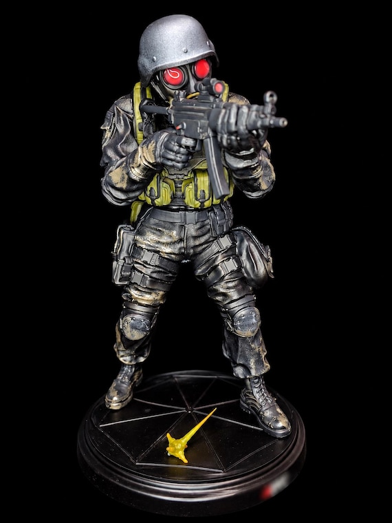ハンク 1/6 フィギュア（取り外し可能なマズルフラッシュ付き）バイオ