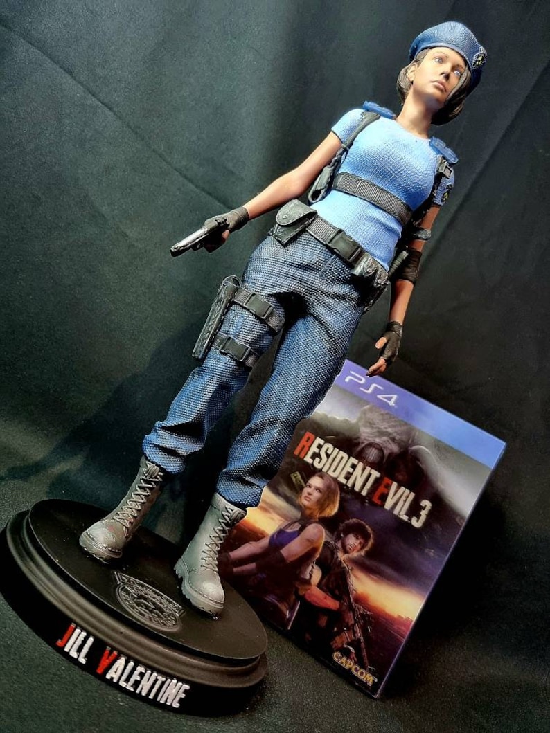 resident-evil-jill-valentine-1-6-stars-figure-w-base-etsy-uk