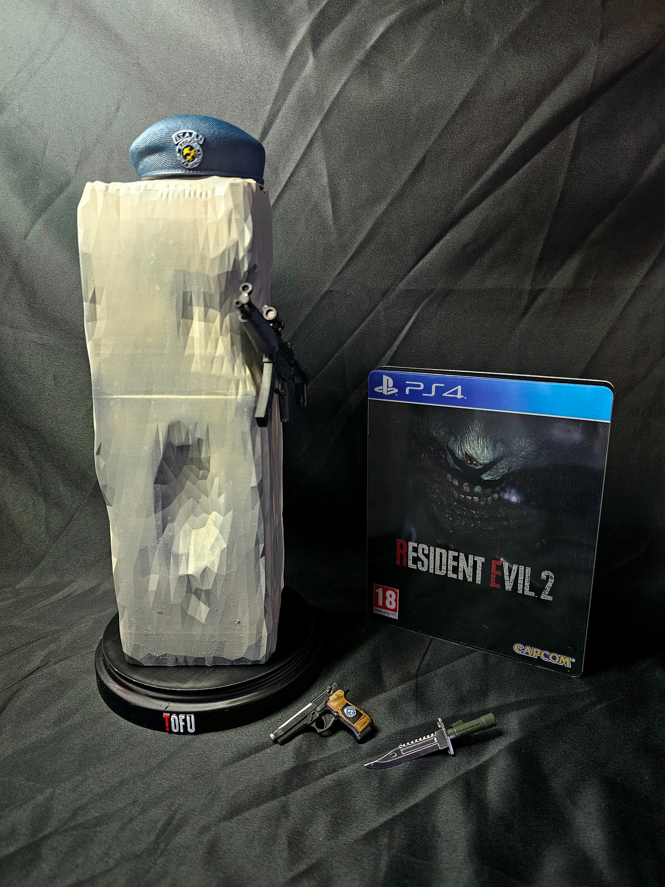 大型 12.5 インチ バイオハザード 2 豆腐像 V2 アクセサリー付き