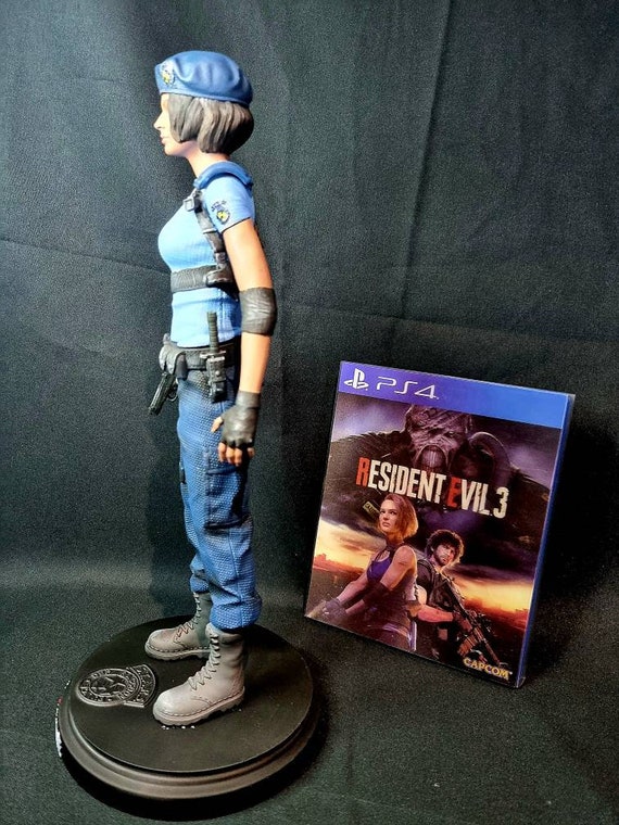 Jill Valentine Resident Evil 3 Remake with 2 bases for 3d print 3D