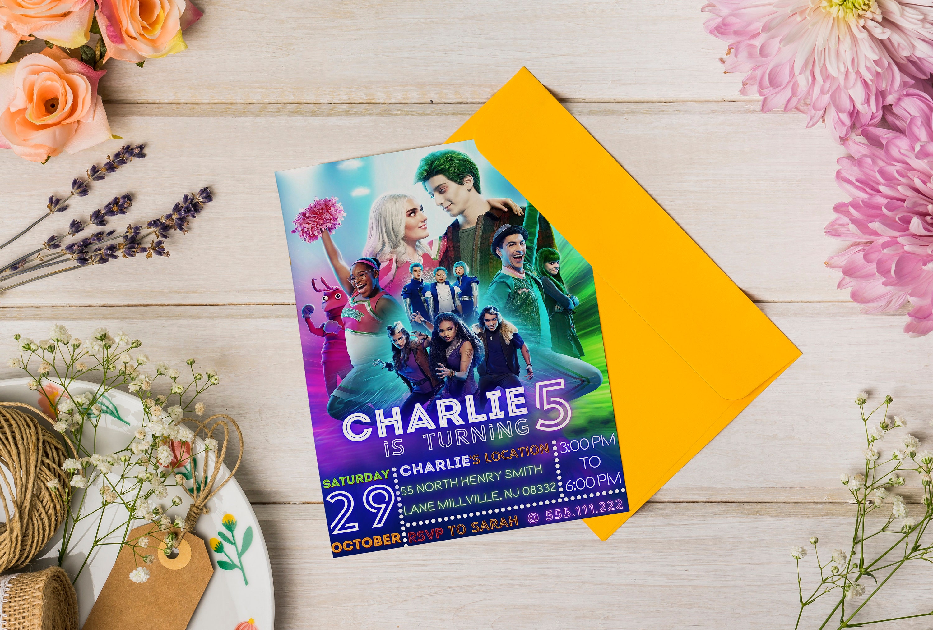 Zombies 3 Birthday Invitation Zombies 3 Party Invitation Etsy