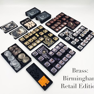 Brass: Birmingham Retail or Deluxe Edition Insert / Board Game Organizer