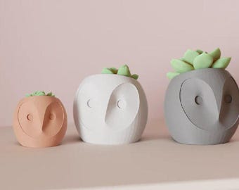 Vaso Night Owl, moderno mini vaso stampato in 3D