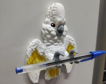 Portachiavi a forma di pappagallo stampato in 3D