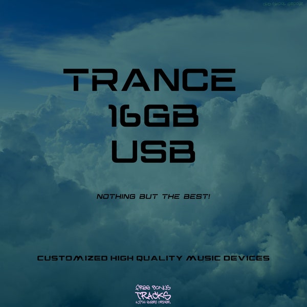Le meilleur USB Trance 16 Go - Livré avec de la musique GRATUITE ! Adapté aux DJ.