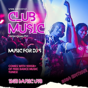 The Very Best Club Music 16gb USB - 14.7gb - This comes with 100gb of FREE music! DJ Friendly.