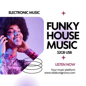 The Very Best Funky House Music USB - This comes with FREE music! DJ Friendly.