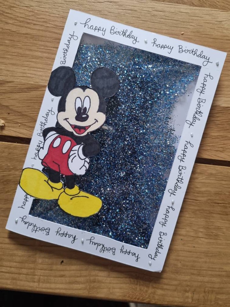 Mickey Birthday Card - Etsy