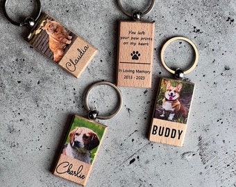 Custom Pet Keychain, Personalized Pet Photo Keychain, Pet Memorial Keychain, Pet Loss Gift, Pet Memorial Gift