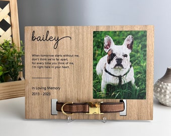 Memorial Pet Collar Frame, Huisdieren Fotoafdrukken, Verlies van Hond, Kat Verlies Geschenken, Pet Collar Holder, Rouwgeschenken, Memorial Standing Frame