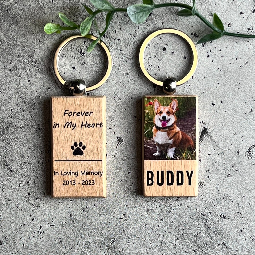 Custom Pet Photo Keychain, Dog Picture Keychain, Personalized Pet Keychain, Dog Mom Keychain