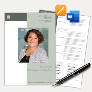 Professional application template | CV, cover letter, cover sheet Microsoft Word & Apple Pages | Template to fill out | Minimalistic
