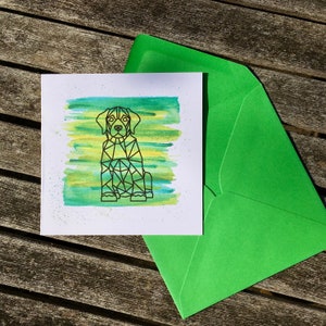 Tarjeta geométrica para perros