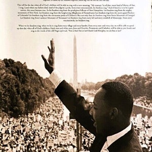 Célèbre discours de MARTIN LUTHER KING, I have a dream 2002 Affiche grand format pour porte, affiche sous licence