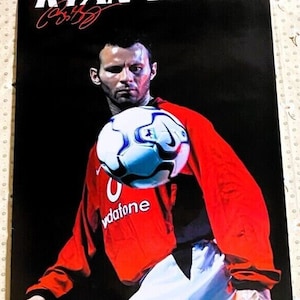 2002 Manchester United Ryan Giggs Licensed M.U Large Door Size Poster Licensed Merchandise