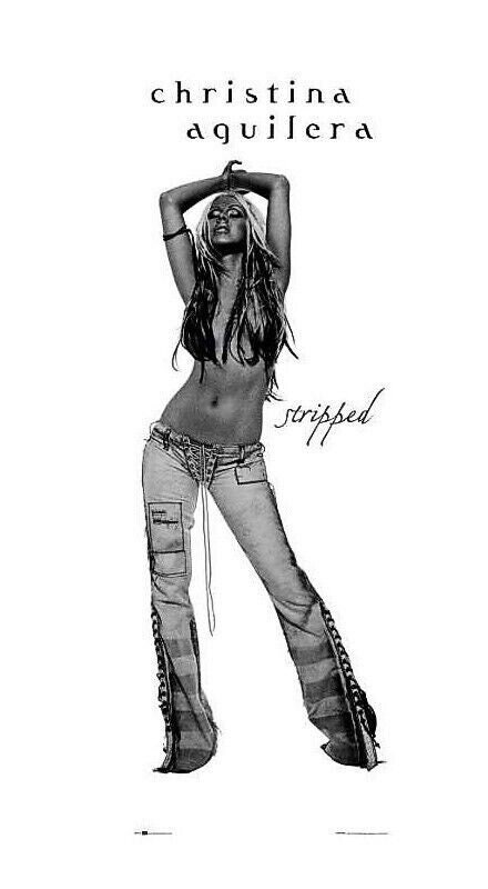 CHRISTINA AGUILERA Stripped Large Door Size Poster 53cm X 158 Cm