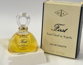 Vintage MINI 1976 Van Cleef & Arpels First Eau De Toilette  5 ml Miniature with Box