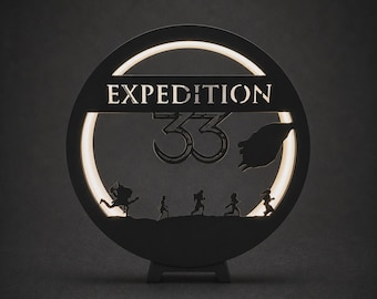 Lampe Expedition 33 USB avec interrupteur – Décoration lumineuse Clair Obscur – Éclairage LED gaming – Cadeau gamer