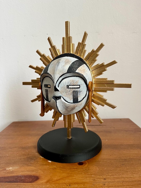 Masque Esquie Clair Obscur Expédition 33 | Statue 18 cm sur Socle | Décoration Gamer | Objet de Collection | Cadeau Geek RPG