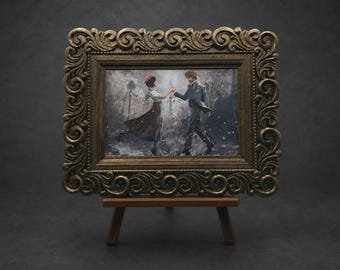 Gustave and Sophie Frame – The Last Dance | Chiaroscuro Expedition 33 | Decoration with easel | 17 × 13 cm