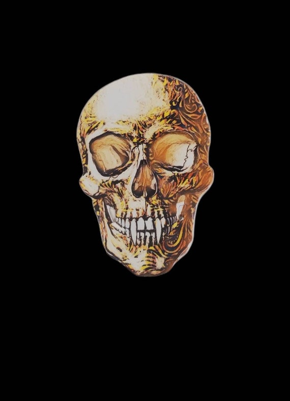 Skull With Fangs Sticker Waterproof Halloween for - Etsy