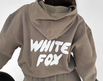 White Fox Hoodie Sweatshirt Casual Daywear Hoodie