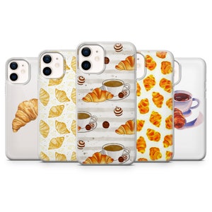 Croissant Phone Case French Cover for iPhone 13, 12, XR, XS, 8+,7 & Samsung S10, S20, S21, A40, A50, A51, Huawei P20, P30 Lite