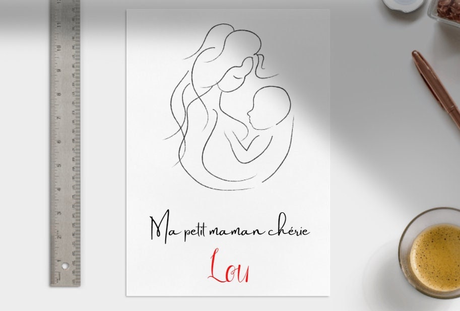 Affiche ou Toile Personnalisé, Ma Petite Maman Chérie, Décoration, Cadeau