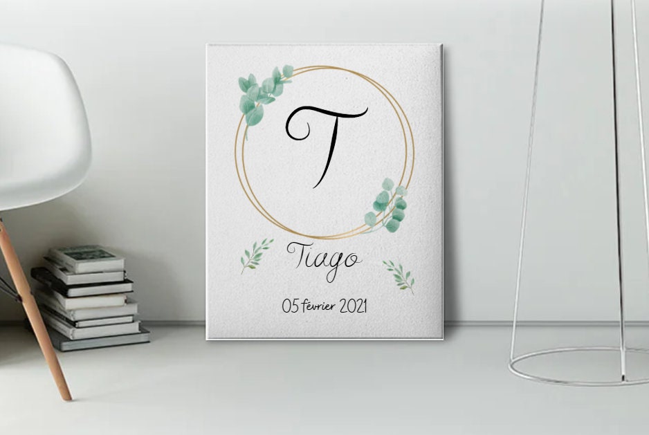 Affiche ou Toile de Naissance, Cadeau Naissance Personnalisé
