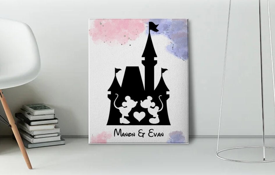 Affiche ou Toile Couple Souris, Affiche Couple, Cadeau