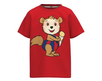 Bobo Dormouse T-Shirt Ice Cream, red