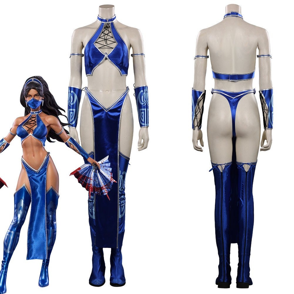 Mortal kombat cosplay traje katana roupas femininas anime jogo