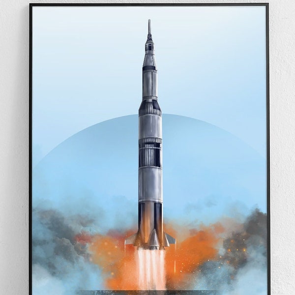 Poster Saturn V, Poster Saturne, Poster Plante