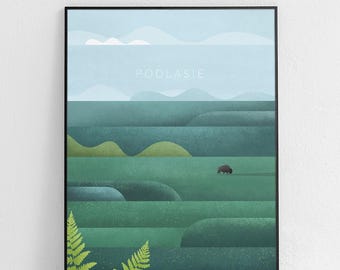 Podlasie Original Poster, Polen Poster, Podlachien Poster