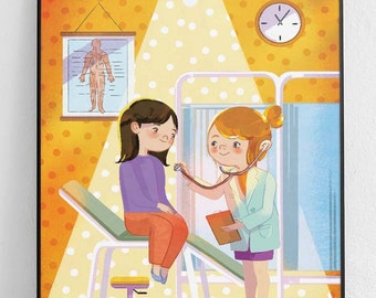 Pôster da Doutora Cientista: Arte para Consultório Pediátrico