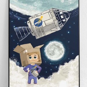 Astronomer Poster, Science Boy Poster, Astronomy Poster