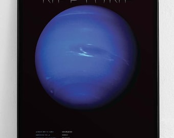 Neptuno - Planetas del Sistema Solar Póster Original