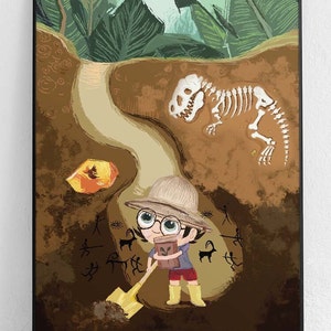 Archaeologist Poster, Science Boy Poster, Archaeology Poster