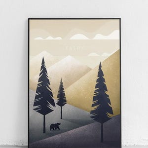 Cartel original de Tatry, cartel de Tatra Gebirge, cartel de las montañas Tatra