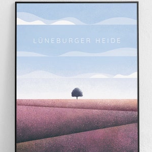 Cartel original de Lüneburger Heide, cartel de Alemania