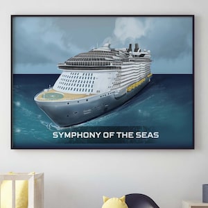Symphony of the Seas Poster, Wonders of Technology Poster, Cruise liner Poster