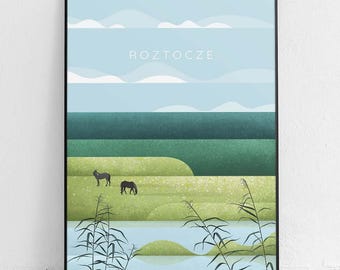 Roztocze Original Poster, Polen Poster, Roztocze Poster