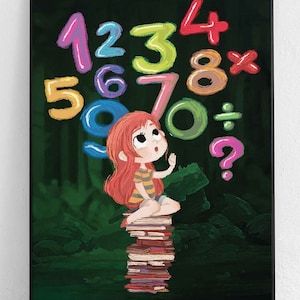 Mathematician Poster, Science Girl Poster, Mathematics Poster