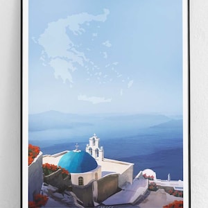 Griechenland Landkarte Original Poster