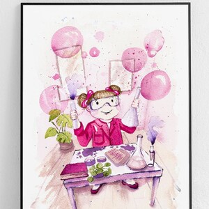 Chemist Poster, Science Girl Poster, Chemistry Poster
