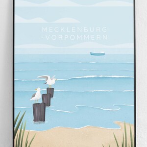 Mecklenburg-Vorpommern Original Poster, Deutschlandplakat