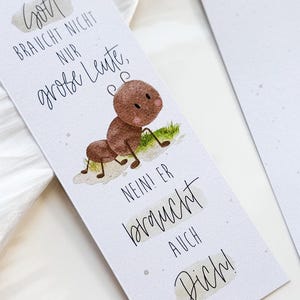christliches Lesezeichen Bibel Vers | Geschenk | Gott braucht nicht nur große Leute, nein! Er braucht auch dich!