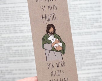 christliches Lesezeichen Bibel Vers | Geschenk | Der Herr ist mein Hirte