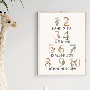 Kinderzimmer Poster - 1,2 der Herr ist treu | PDF | christlich | zum ausdrucken | digital | Babyzimmer | Boho