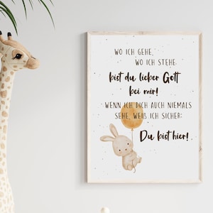 Póster habitación infantil - Adónde voy, dónde estoy - Dios está conmigo | PDF | cristiano | imprimir | digitales | Habitación de bebé | bohemia